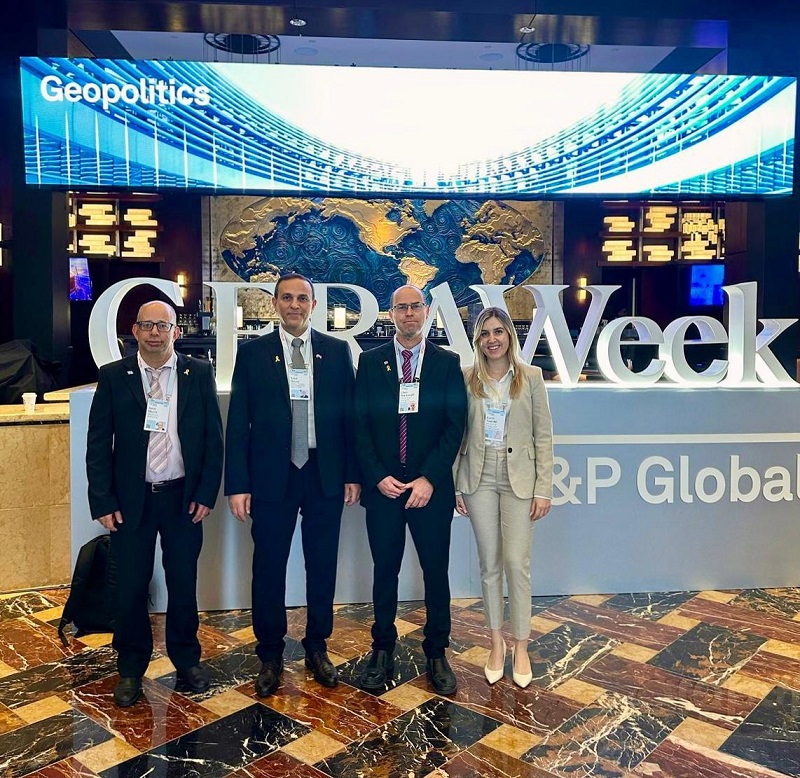 The Ministry of Energy and Infrastructure Represented Israel in the Important CERA Week Conference